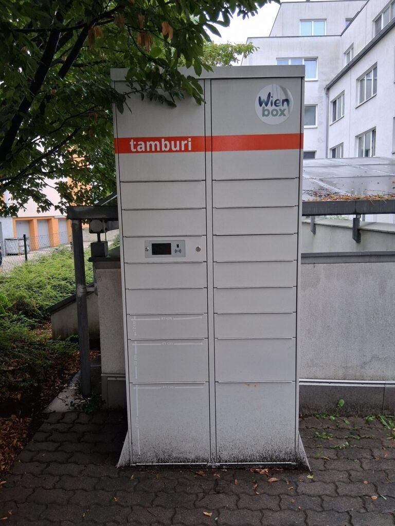 Paketstation, in dem der Probedruck lag
